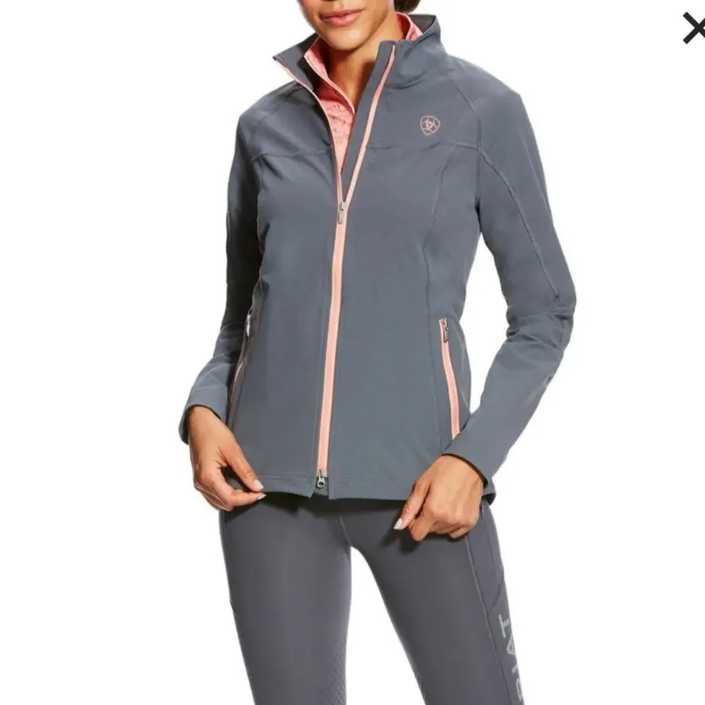 Ariat Women's Gray Utility Jacket with Pink Trim - Picture 1 of 10